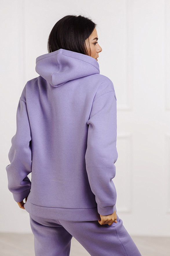 Ліловий світшоти з капюшоном