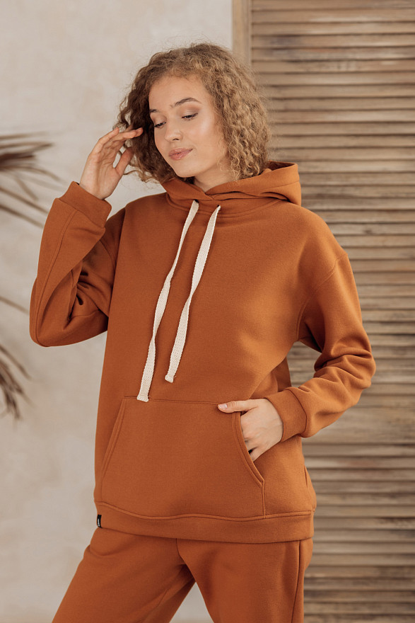 Карамельний світшот з кишенею