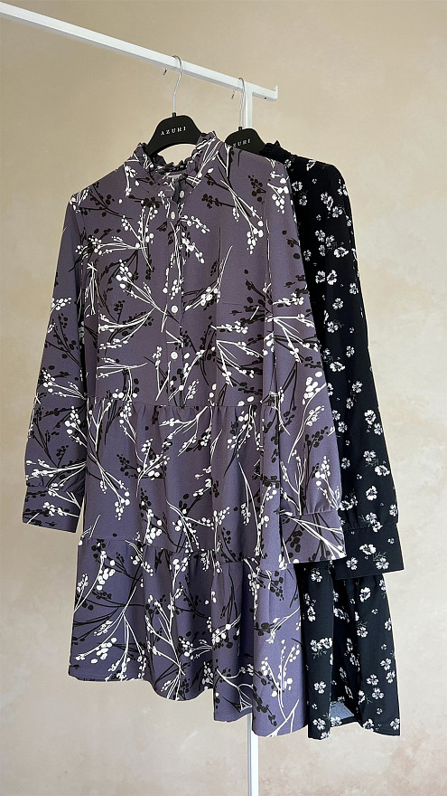 Лілова сукня вільного крою