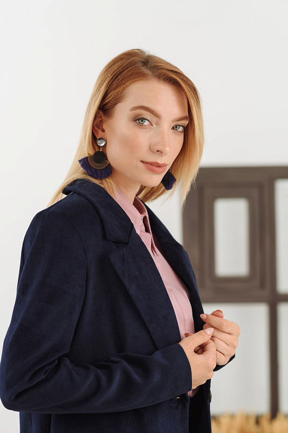 Navy Blue corduroy blazer