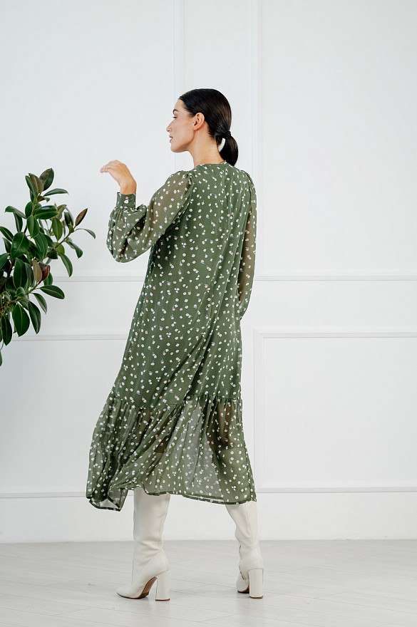 Сукня вільного силуету у відтінку 