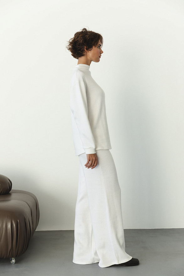 Milk angora pantsuit