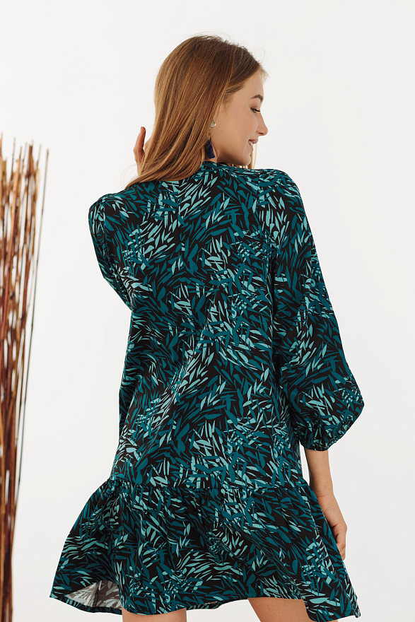 Бірюзове плаття вільного крою