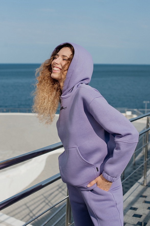 Світшот з написом і кишенею кенгуру