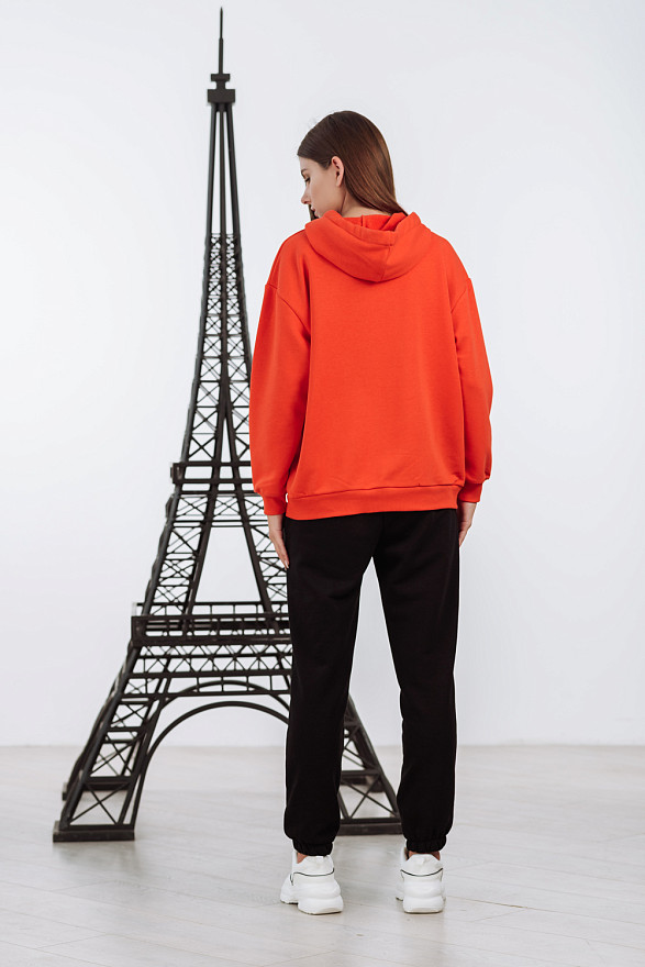 Orange oversized sweatshirt