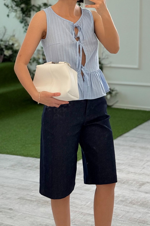 Сині подовжені шорти