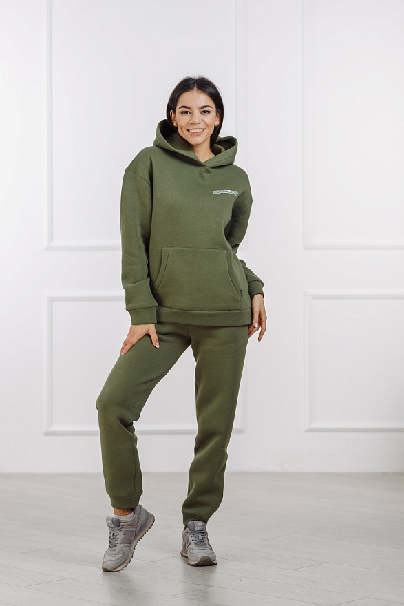 Cвітшот хакі з написом