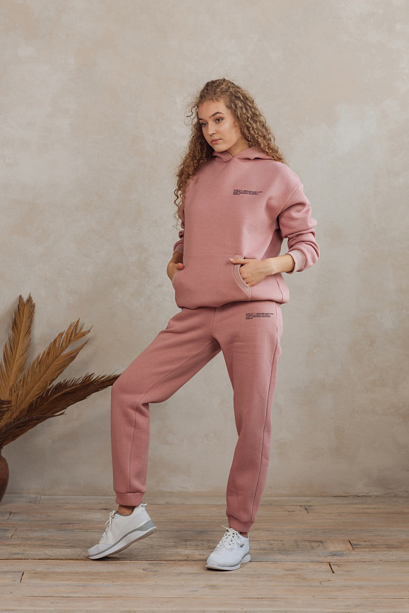 Пудровий світшот з написом