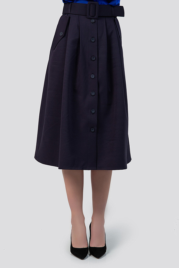 Миди юбка с поясом