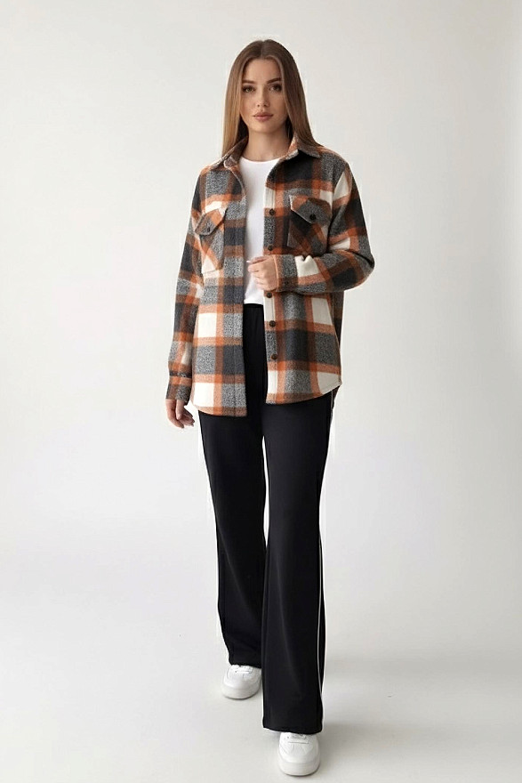 Terracotta checkered shirt