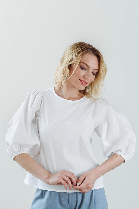 White cotton blouse