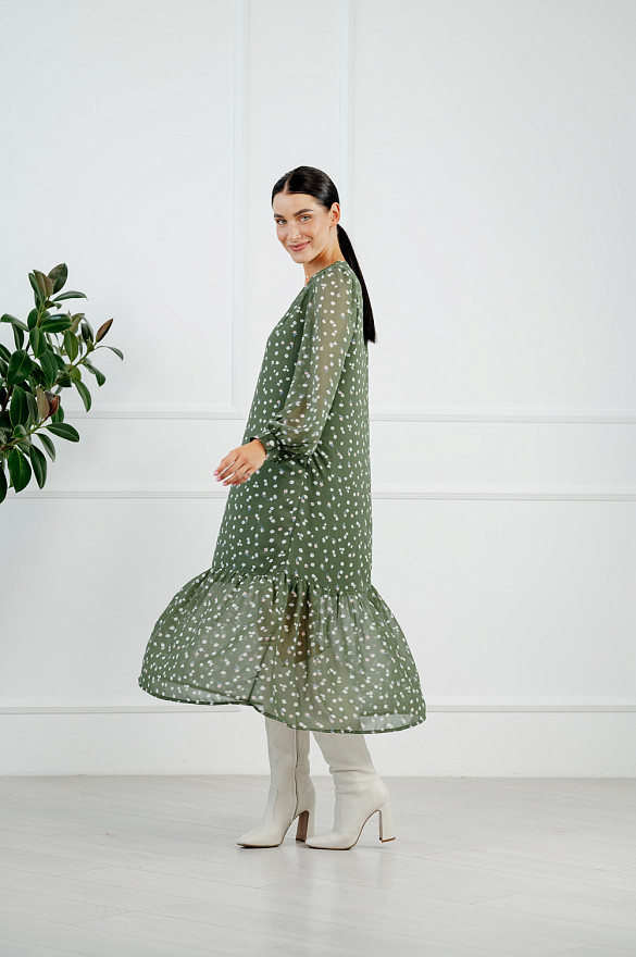 Сукня вільного силуету у відтінку 