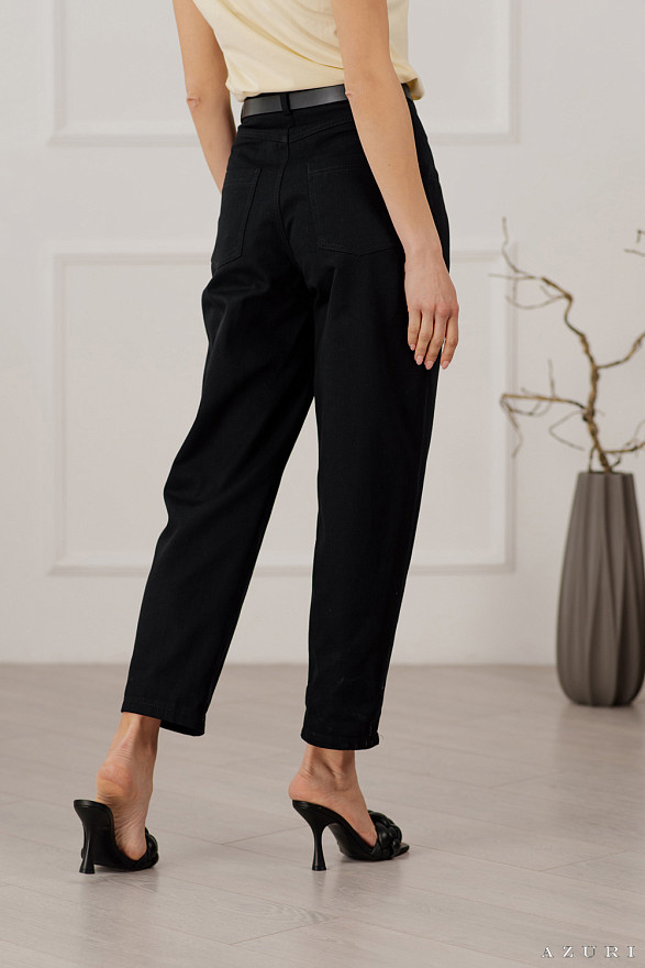 Джинсы бананы с высокой посадкой