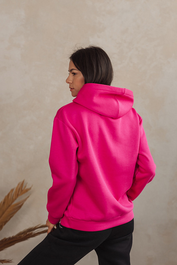 Світшот кольору фуксії з кишенею