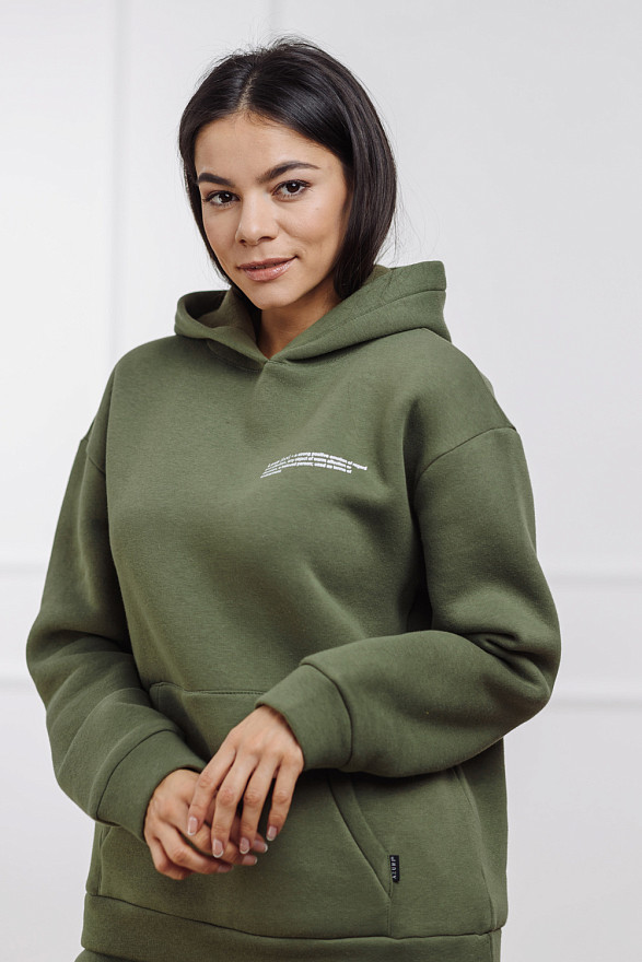 Cвітшот хакі з написом