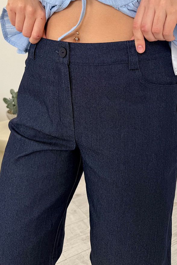 Сині подовжені шорти