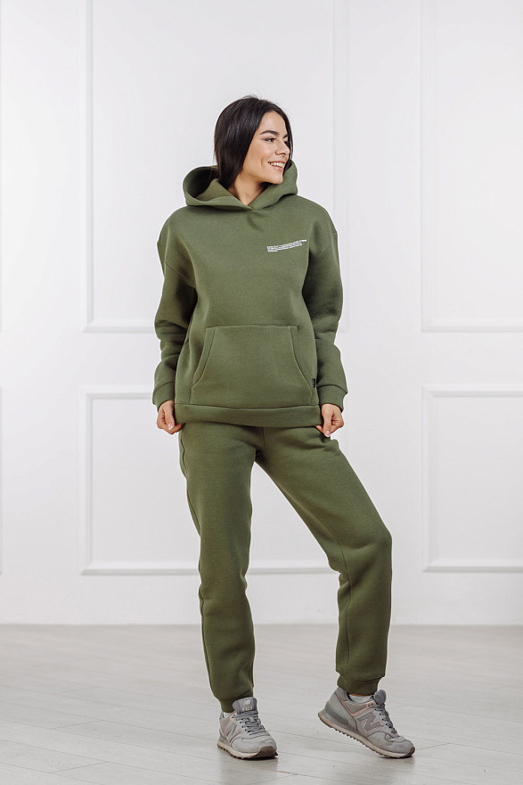 Cвітшот хакі з написом