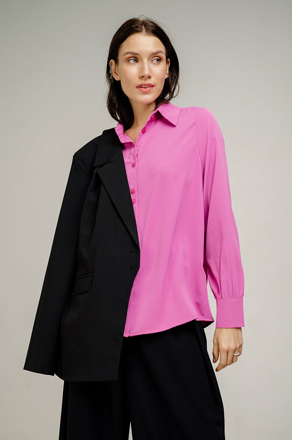 Розовая блуза в романтичном стиле