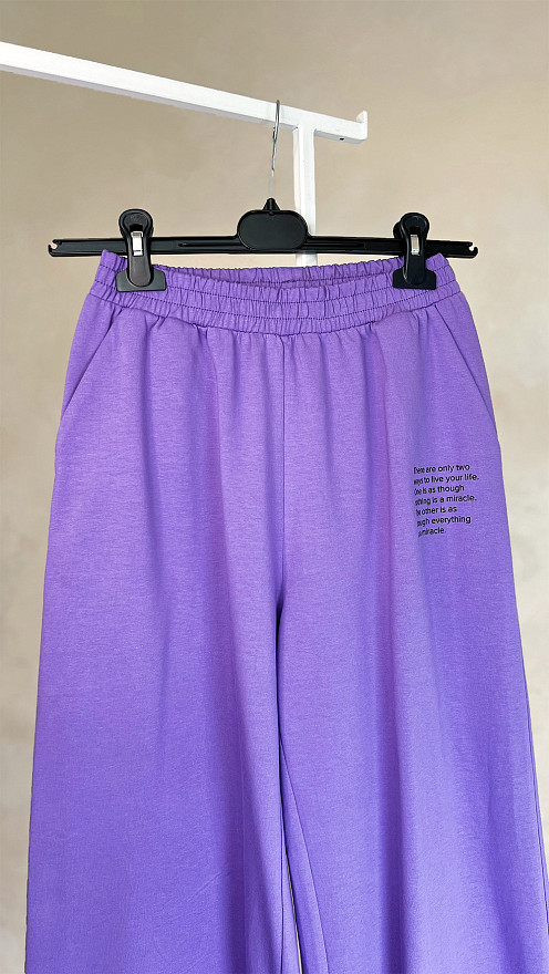 Purple straight leg trousers