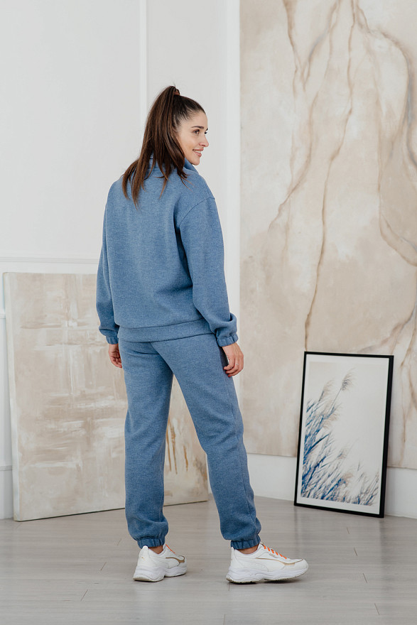 Синій спортивний костюм із ангори