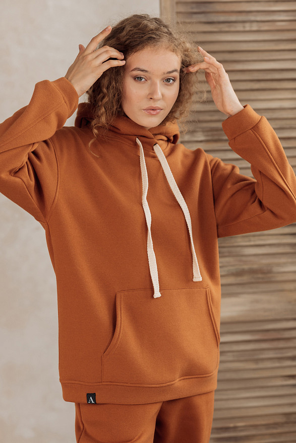 Карамельний світшот з кишенею