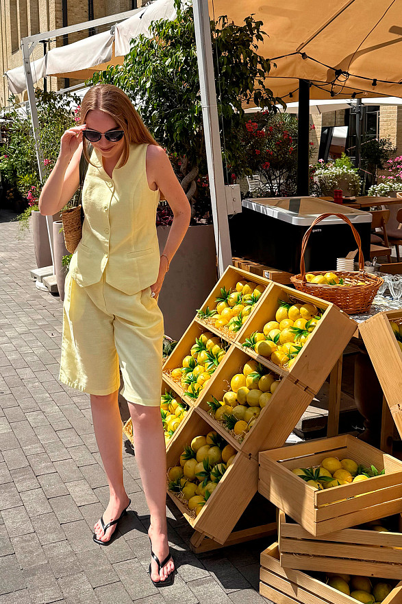 Yellow cotton suit