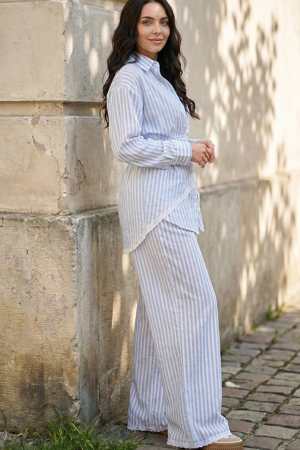 Blue women's oversized suit