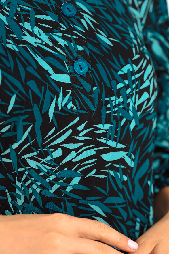 Бірюзове плаття вільного крою