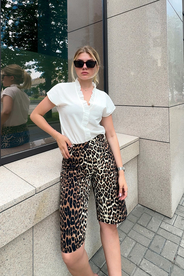 Леопардові подовжені шорти