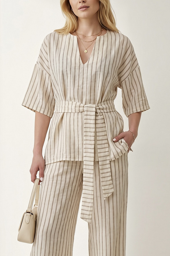 Lightweight striped suit
