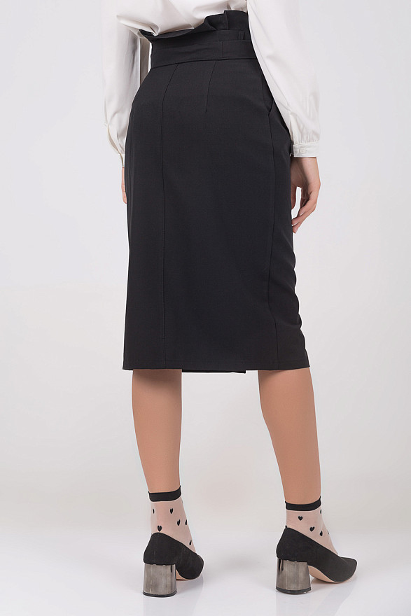 Прямая юбка с высокой талией