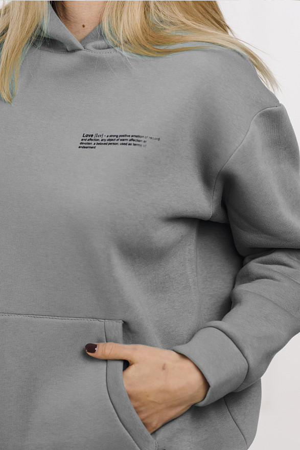 Графітовий світшот із капюшоном