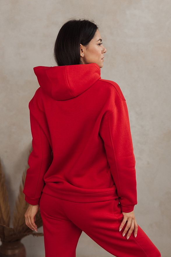 Червоний світшот із зав'язками