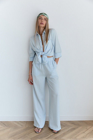 Стильні широкі штани з поясом на гумці та зручними бічними кишенями - ідеальний вибір для повсякденного комфорту