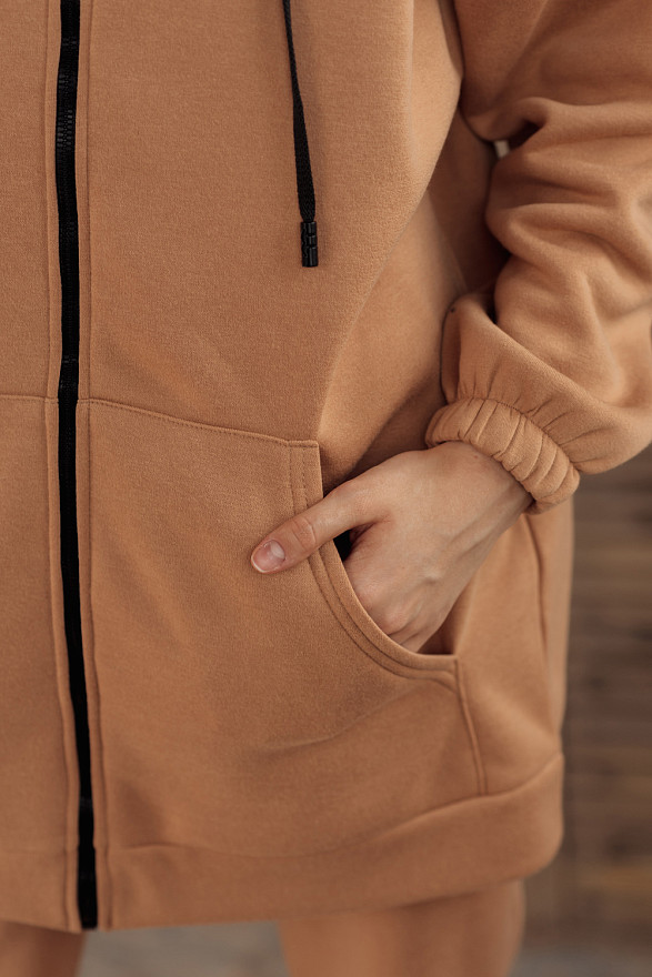 Удлиненный свитшот на змейке