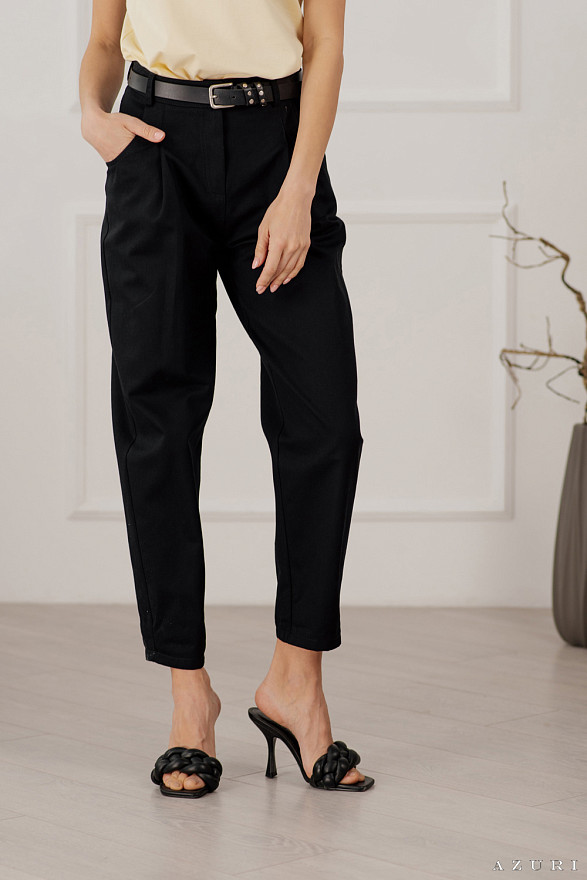 Джинсы бананы с высокой посадкой