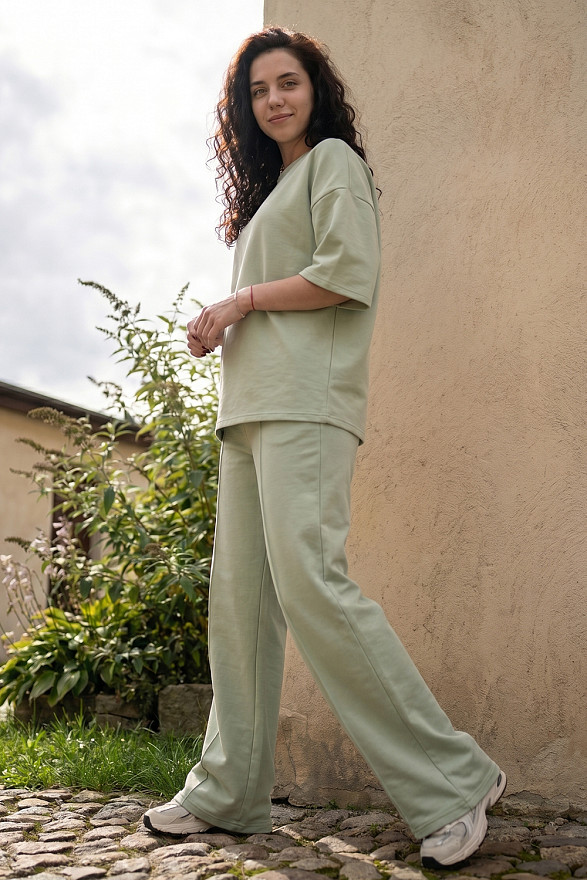 Pistachio cotton suit