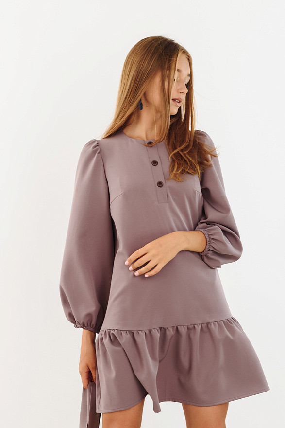 Puff Sleeve Loose Dress