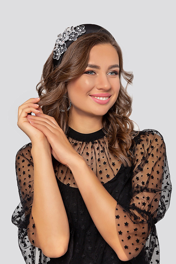 Black dress with a star mesh