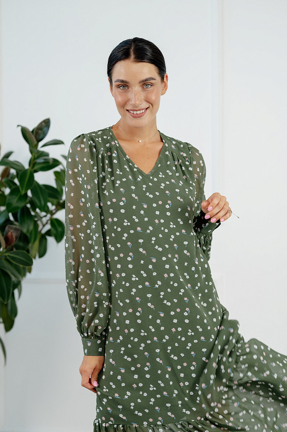 Сукня вільного силуету у відтінку 