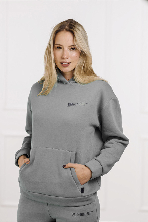 Графітовий світшот із капюшоном