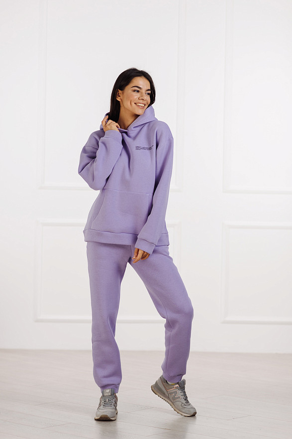 Ліловий світшоти з капюшоном