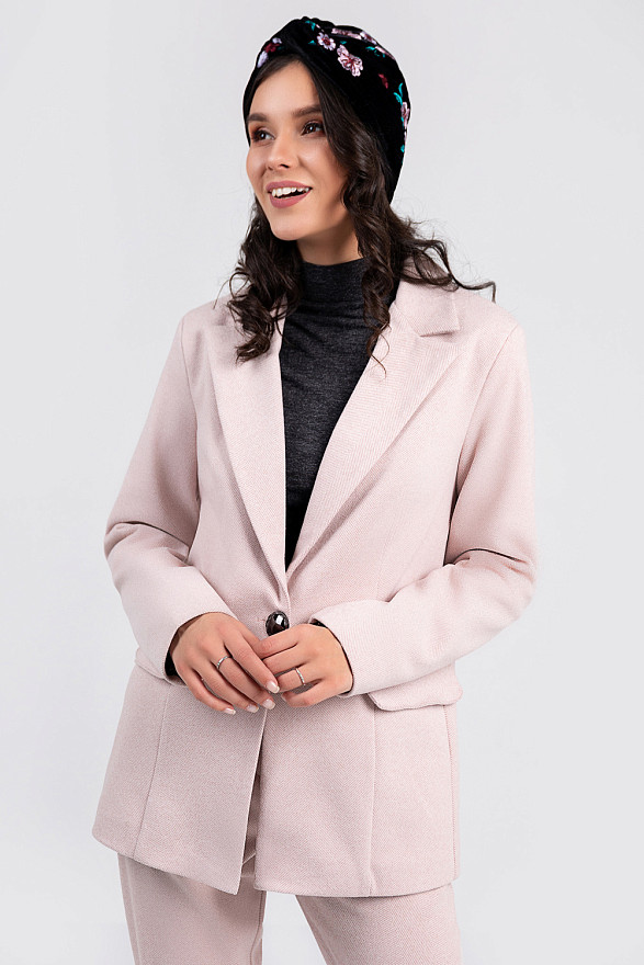 Warm powder-colored blazer