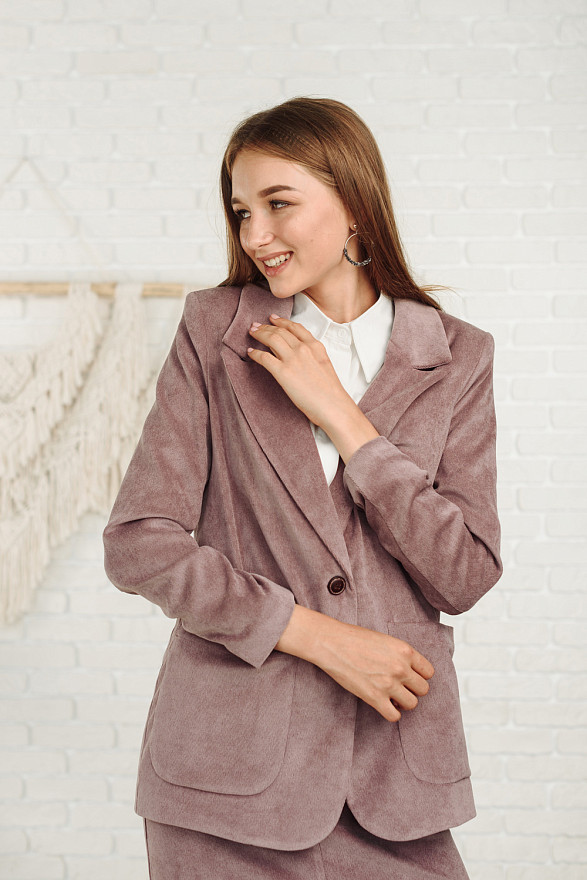 Oversized corduroy blazer