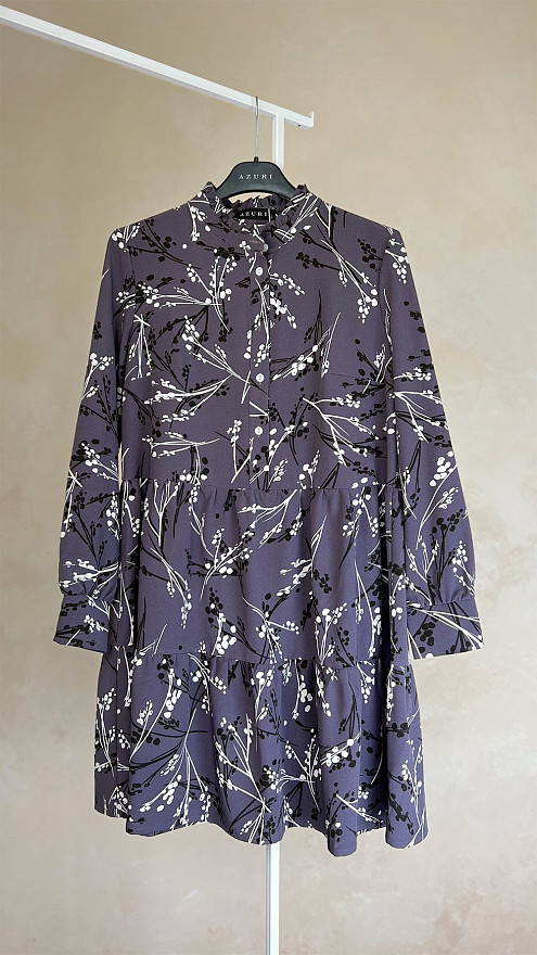 Лілова сукня вільного крою