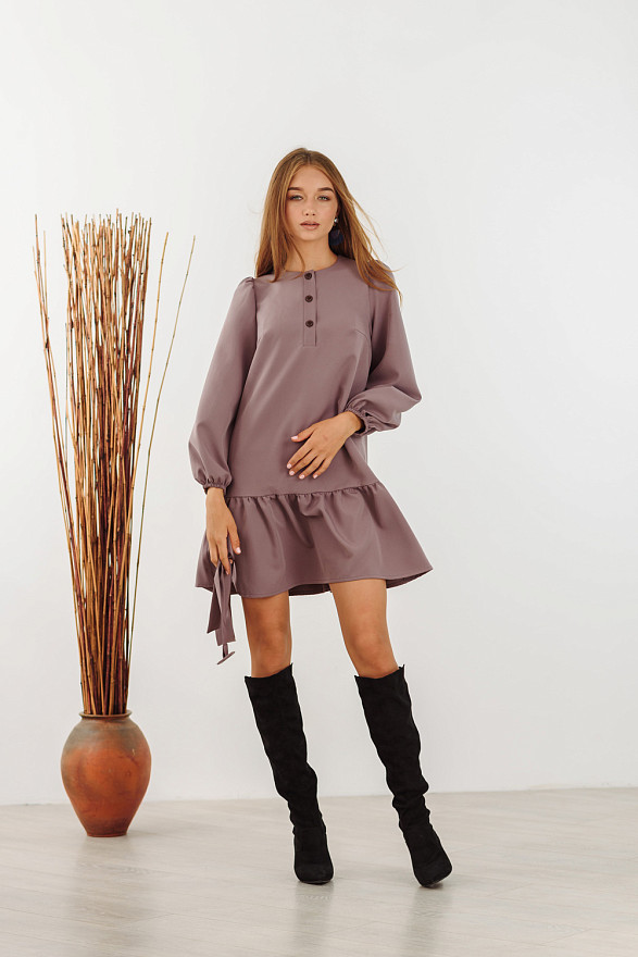 Puff Sleeve Loose Dress
