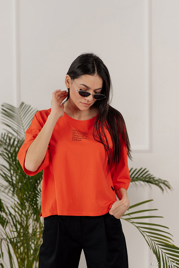 Orange oversized T-shirt