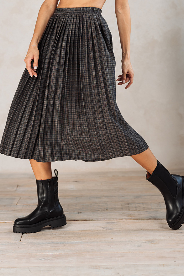 Плиссированная юбка в клетку