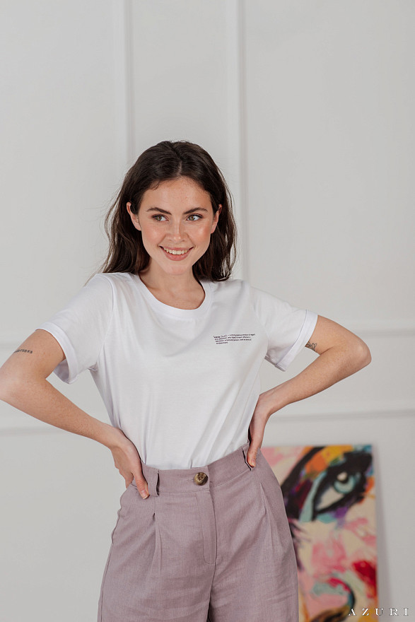 White T-shirt with slogan