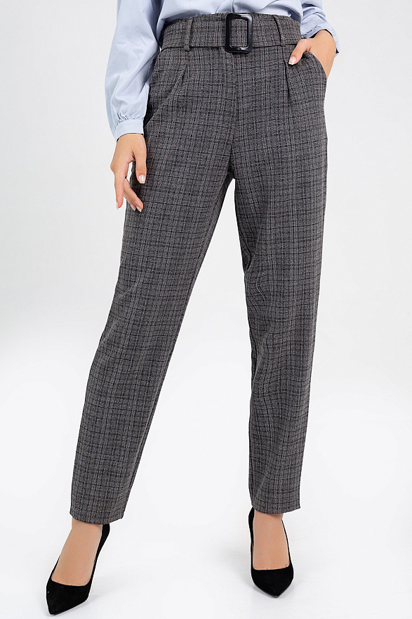 Брюки цвета фрез на талии